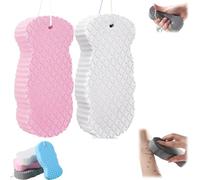 Éponge exfoliante corps magique, éponge de bain exfoliante ultra-douce, réutilisable et séchage rapide, soin peau sensible, élimine peaux mortes pour peau lisse et éclatante (Set C)