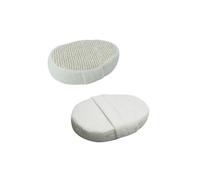 Vivezen ® Éponge Exfoliante En Fibre De Bambou 15 X 10,5 X 3 Cm Avec Poignée De Maintien