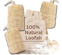 Éponge exfoliante en luffa pour le corps - Égyptienne naturelle pour le visage, le dos et le corps - Exfoliant biodégradable Luffa Wash - Respectueux de l'environnement, sans produits chimiques