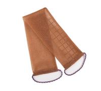 éPonge Filet Filet éponge exfoliant for le corps, 1 pièce, gant de toilette, éponge de bain, outils de nettoyage de douche, filet moussant(Brown)