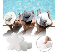 Éponge Flottante Blanche Pour Spa, 20 Pièces, En Forme De Fleur, Saletés, Filtre Nettoyant Absorbant L'huile, Baignoire, Piscine