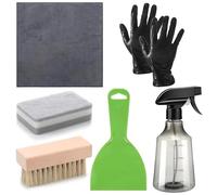 Éponge, gants, grattoir, flacon pulvérisateur pour pierre tombale | Kit de nettoyage pour tombe, entretien des pierres, cimetière, monument, site historique, cimetière