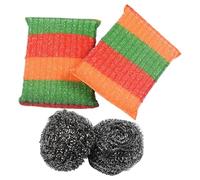 Éponge Inga, Paille De Fer, Grattoir Cuivre | Brosse À Récurer Efficace pour La Vaisselle | Éponge Multi-usages Réutilisable pour Évier, Poêles, Plaques De Cuisson, Hygiène, Graisse Tenace, Saleté