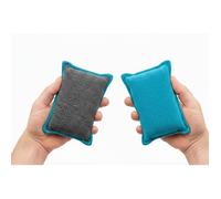 Éponge Lavable Réutilisable - Double Face - Turquoise - Lavable en Machine - Vaisselle, Anti Rayure, Multi-Surfaces - Durée 1 an