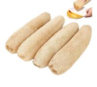 Éponge luffa naturelle 4 pièces, pour vaisselle, bain, douche