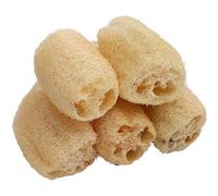 Éponge Luffa Naturelle pour Nettoyage(5 pcs)- Fibre Végétale Écologique, N'accroche Pas la Graisse, Idéale pour Vaisselle et Cuisine (1.5g)