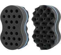 Éponge magique double face 2 en 1 pour cheveux style afro