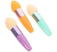 Éponge Maquillage Goutte D’eau Biseautée 3 Pièces, Mousse | Correcteur et Joue, Pochette Pu Incluse, Réutilisable, Format Compact pour Rangement et Transport Couleur Aléatoire