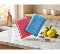 Eponge Microfibre Double Face Grattante (Pack de 2)