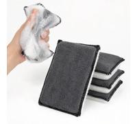 Éponge Nettoyage Intérieur Voiture, 4 Pièces Microfibre Double Face | Éponge voiture microfibre lavable, douce pour cuir, plastique, tissu et tableau de bord