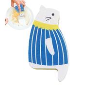 Éponge Nettoyante pour Chat - Tampon À Récurer Anti-Rayures pour Chaton, Outil De Lavage Doux pour Ustensiles De Cuisine, Aide D'évier en Forme De Félin Mignon | Solution d'entretien De Douce