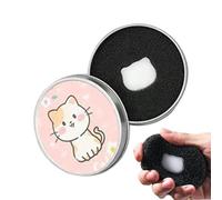 Éponge nettoyante pour pinceaux d' à paupières, éponge nettoyante pour enlever les couleurs | Éponge de nettoyage rapide pour pinceaux de maquillage,Le tampon nettoyant pour brosses portables net