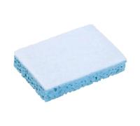 Eponge poncage - éponge vaisselle - éponge lavable - Eponge à récurrer - Eponge grattante - Ustensile de Nettoyage - Tampon blanc sur éponge bleu - Sachet de 10