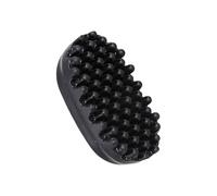 Éponge professionnelle pour les boucles naturelles, les coiffures afro définies avec brosse rotative en caoutchouc, gris, 11.2x6.8x4cm