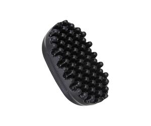 Éponge professionnelle pour les boucles naturelles, les coiffures afro définies avec brosse rotative en caoutchouc, gris, 11.2x6.8x4cm