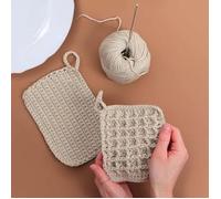 Éponge Réutilisable - GRAINE CREATIVE - KIT Zero Déchet - Coton - 140 x 290 mm - Écologique