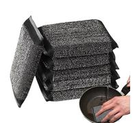 Eponge Reutilisable Lavable 6 Pièces - Vaisselle et Cuisine à Récurer en Acier, Ultra Absorbant, Eponge Magique (Noir)