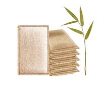 Éponge réutilisable Lavable, éponge Vaisselle - Lot de 6 Éponges en Fibre de Bambou Naturelle, Absorbantes et Grattantes, Séchage Rapide, sans Odeur, Nettoyage Cuisine (Naturel)