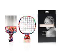 Éponge rotative : brosse à cheveux en éponge | Peigne rotatif | Outil de coiffure Twist Wave pour salon de coiffure et coiffure personnelle | Ensemble de peignes à cheveux torsadés pour hommes | Jeu