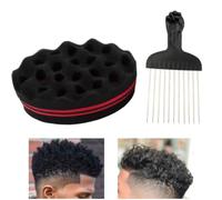 Éponge torsadée pour cheveux ondulations définition et volume pour | Outil de barbier pour vagues afro et dreadlocks pour femmes, enfants, filles et toute la famille