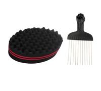 Éponge Twist, Brosse Afro, Peigne Définition Vagues pour Coiffure Maison Voyage Salon & Extérieur