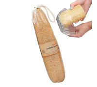 Éponge Vaisselle en Luffa - Éponges Naturelles pour Lavage | Fibre Végétale Compostable Póur Cuisine Sans Rayure | Tampon à Récurer Anti-Adhésif pour Casseroles et Graisse