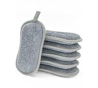 éponge Vaisselle Lavable, 6 tampons grattants Non rayants double face La Cuisine antibactérienne en Microfibre éponge nettoie efficacement Toutes Les Surfaces. Idéale pour plaques, vers la beauté