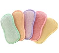 EPONGENIO 5+1 Offert - MYBO TV - Lot de 5 éponges + 1 Offerte Double Faces Réutilisables- Lavables en Machine - Anti Rayure et Multi Surfaces- Couleur Pastel - 11cmx17cm- Vu à la Télé