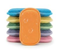 EPONGENIO - Lot de 6 Éponges réutilisables lavables - Microfibre double face - Vaisselle & multi-surfaces