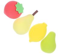 Éponges à Maquillage Fruit 4 Pièces en Éponge pour Femmes | Forme Mignonne, Usage Humide et Sec, pour Fond de Teint Liquide, Réutilisables en Lot de 4