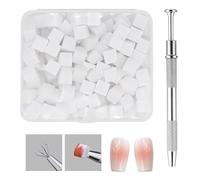 Éponges à Ongles | 200 Pièces d'Éponges Manucure Douces avec Stylet Préhensile - Outil de Manucure pour Art du Nail Mixage pour Femme Famille Amies Mère Petite Amie