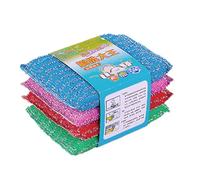 Éponges à récurer multi-usages pour la cuisine Éponge en microfibre avec une forte puissance de récurage pour nettoyer sans effort la vaisselle, les casseroles et les poêles. (Sky Blue One Size)