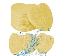 Éponges Cardiaques - 50pcs Facial Comprimé, Coussinets De Nettoyage, Éponge De Beauté Cosmétique Naturelle, Outil De Dissolvant De Maquillage Exfoliant Doux | Soins De La Peau Nettoyage Massage Pouffl
