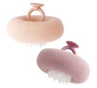 Éponges De Corps À Texture Type | Loofah Douche 2 En 1-2 Pièces Boule Gommage Ventouse Femme Fille Après-Sport Spa Salle De Bain Plage Maison Hôtel Voyage