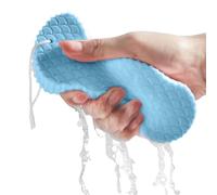 Éponges de douche, éponge de lavage du corps, Modèle 3D d’écailles de poisson d’éponge de gommage corporel, Éponge de douche élastique, épurateur de corps en luffa doux pour hommes, femmes, adolescent