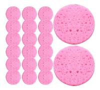 Éponges de lavage du visage - Éponge nettoyante pour le visage en coton avec pâte de bois, éponges cosmétiques pour le spa démaquillant, tampons nettoyants en cellulose de massage quotidien pour le p