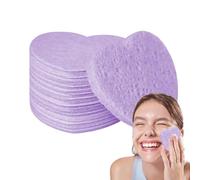 Éponges de nettoyage du visage-bouffées cosmétiques en forme de cœur à 50 | comptes, réduction du de niveau spa de qualité supérieure | Outils de beauté lavables doux, cœurs exfoliants