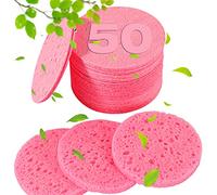 Éponges faciales comprimées à 50 comptes pour esthéticiennes - nettoyage du visage, massage, exfoliation des pores, masque, démaquillage
