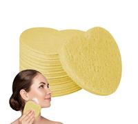 Éponges faciales en forme de cœur : 50 paquets d'éponges cosmétiques naturelles, décapsuleurs de maquillage de qualité spa ultra | Cœurs de nettoyage quotidiens, outils de lavage
