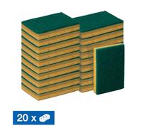 Eponges grattantes multi-usages Nicols vertes, lot de 20