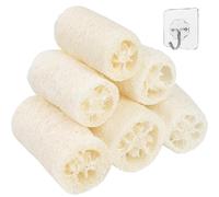 Éponges Luffa Naturelles,Eponge Douche Loofah,Épurateur Corps Luffa Loofa 6PC Eponge Vaisselle Naturelle 10cm pour Bain Douche Savons DIY Soins du Corps Et Cuisine Nettoyage