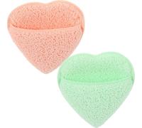 Éponges Nettoyantes Visage 2 Pièces, Gommage Doux et Pratique | Format Doigt Portable, Usage Maquillage et Lavage, Style Mignon, Nettoyage Simple pour Routine Quotidienne