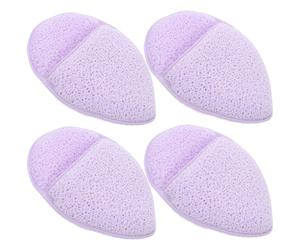 Éponges Nettoyantes Visage en Cellulose et Éponge 4 Pièces | Lanière Intégrée, Prise en Main Facile, pour Séjour Hôtelier et Voyage, Nettoyage Doux des Peaux du Visage