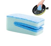 Éponges pour Le Nettoyage, éponges à récurer Cuisine | Tampon à récurer éponge de Nettoyage épurateur de Vaisselle,Éponge de Lavage de Vaisselle Anti-Rayures, éponge à récurer réutilisable pour évier