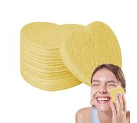 Éponges pour le visage en forme de cœur - 50 pièces éponges cosmétiques de spa, ensemble d'éponges pour le visage | 50 pièces Éponges en forme de cœur avec matériau en pulpe de bois naturel, éponges