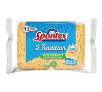 Eponges tradition N°2 - Spontex - Très résistante et super absorbante - Lot de 2