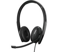 EPOS 1000221 Micro-casque supra-auriculaire filaire Stereo noir volume réglable, mise en sourdine du microphone téléphone