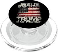 Epos 2024 Jésus est Mon Sauveur Trump est Mon président PopSockets PopGrip pour MagSafe