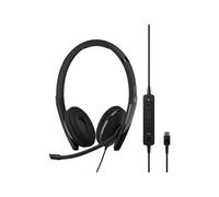 EPOS ADAPT 160T ANC USB-C - ADAPT 100 Series - micro-casque - sur-oreille - filaire - Suppresseur de bruit actif - USB-C - noir - Certifié pour Microsoft Teams, Optimisé pour la CU
