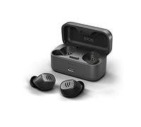 Epos GTW 270 Écouteurs sans Fil Gaming, Écouteurs Bluetooth, Conception Fermée Réduisant le Bruit, Deux Micros, Ergonomiques, Étanches IPX 5, Étui Charge Portable, 20 h de Jeu Noir/Gris